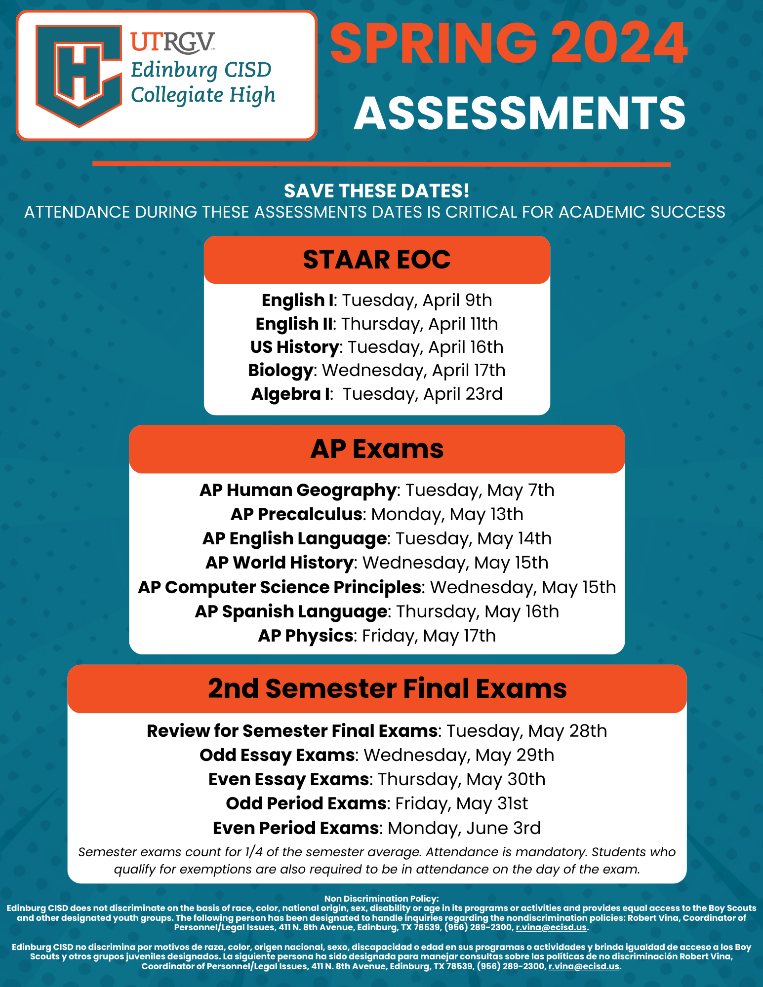 Spring 2024 Assessments